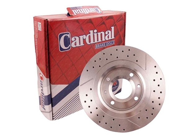 دیسک چرخ جلو پراید سوراخدار توربو کاردینال (جفتی) ا CARDINAL